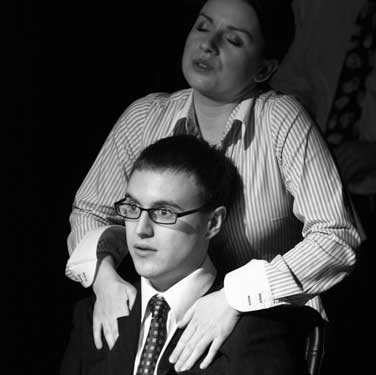 Shian Denovan as John and Philip Kingscott as Ray in 'Desk Job'