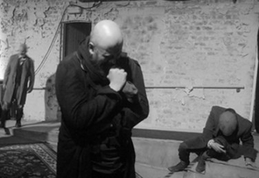 (from left) Nick Cheales as Luka, Ben Blow as Klesshtsh and Ian Sexon as Satine in 'The Lower Depths' | Image: Gary Daniell Photography